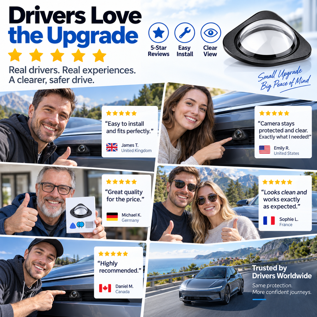 Front Camera Protective Cover for Electric Vehicles