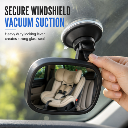 Baby Car Mirror In-Car Child Observation Rear View Mirror with Suction Cup and Clip