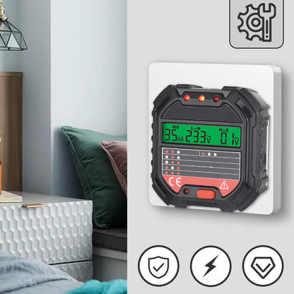 ⚡🔌50% OFF NOW! Digital Outlet Wiring Tester – Multi-function Socket Tester with LCD Display, RCD Test, Check Wiring Faults for Home & Electrician Use