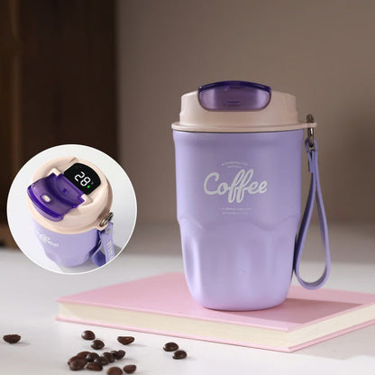 Portable Smart Thermal Coffee Cup with Temperature Display