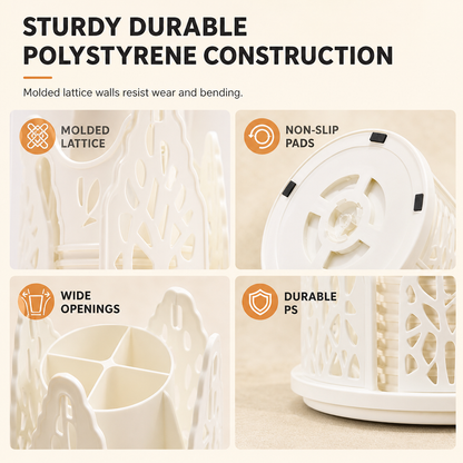 Rotating Disposable Paper Cup Holder Dispenser Plastic Desktop Storage Rack for Coffee and Milk Tea Cups