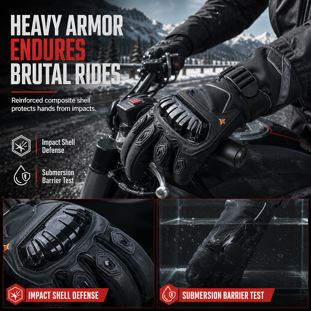 🏍️ 50% Off Now ✨ Winter Motorcycle Riding Gloves — Waterproof & Knuckle Armor ❄️