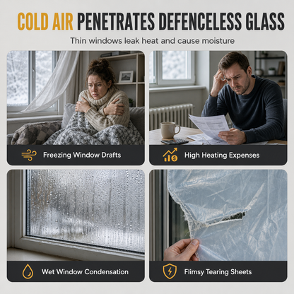 🎁Black Friday Sale - Limited time 49% OFF💥🏠Graphene Thermal Insulated Window Curtain for Winter Windproofing