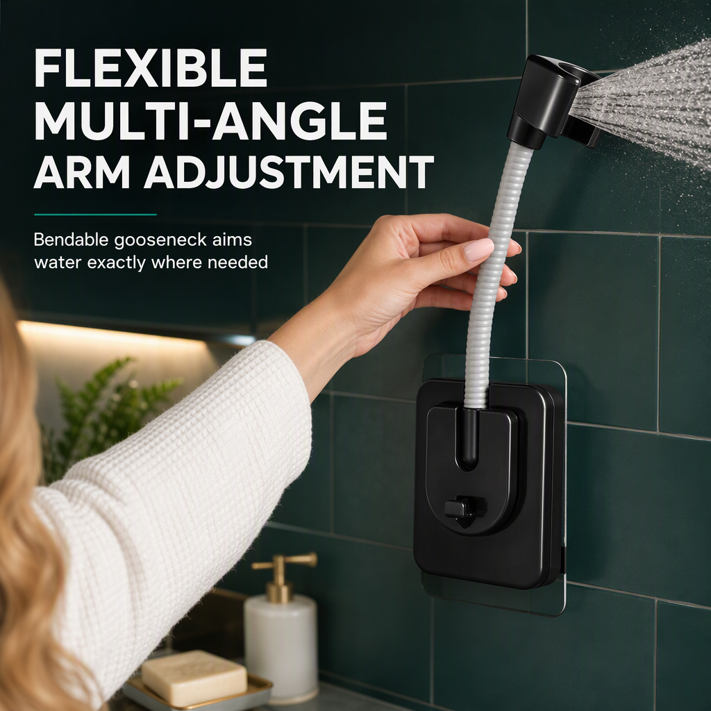 🎁Black Friday Sale - Limited time 49% OFF💥Universal Adjustable Holder No Drill Wall Mount Bathroom Showerhead Bracket