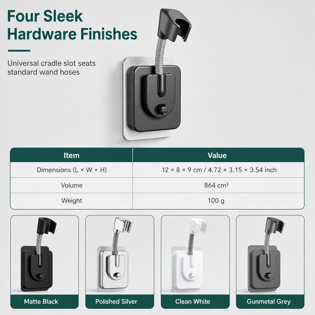 🎁Black Friday Sale - Limited time 49% OFF💥Universal Adjustable Holder No Drill Wall Mount Bathroom Showerhead Bracket
