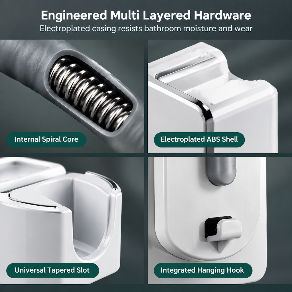 🎁Black Friday Sale - Limited time 49% OFF💥Universal Adjustable Holder No Drill Wall Mount Bathroom Showerhead Bracket