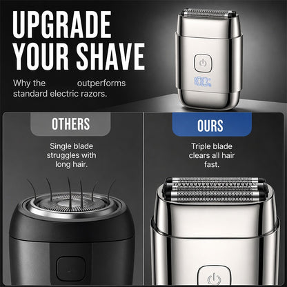 🎁 49% Off for a Limited Time 💥 Portable 3-Blade Electric Shaver for Men
