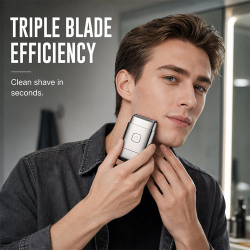 🎁 49% Off for a Limited Time 💥 Portable 3-Blade Electric Shaver for Men