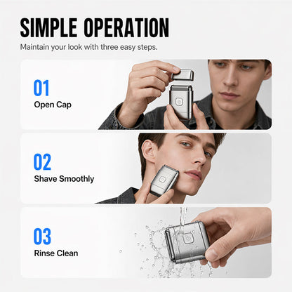 🎁 49% Off for a Limited Time 💥 Portable 3-Blade Electric Shaver for Men