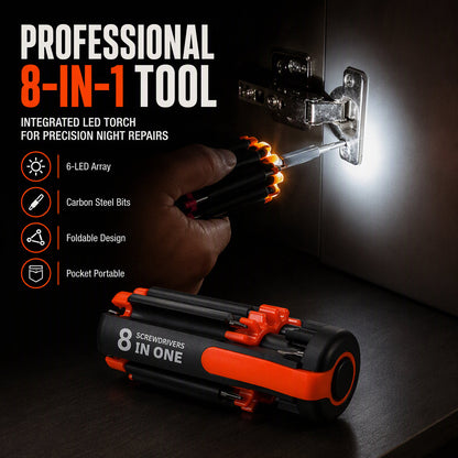 🎁2027 New Arrivals 50% OFF💥 Folding Multi-Bit Screwdriver with LED