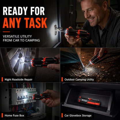 🎁2027 New Arrivals 50% OFF💥 Folding Multi-Bit Screwdriver with LED