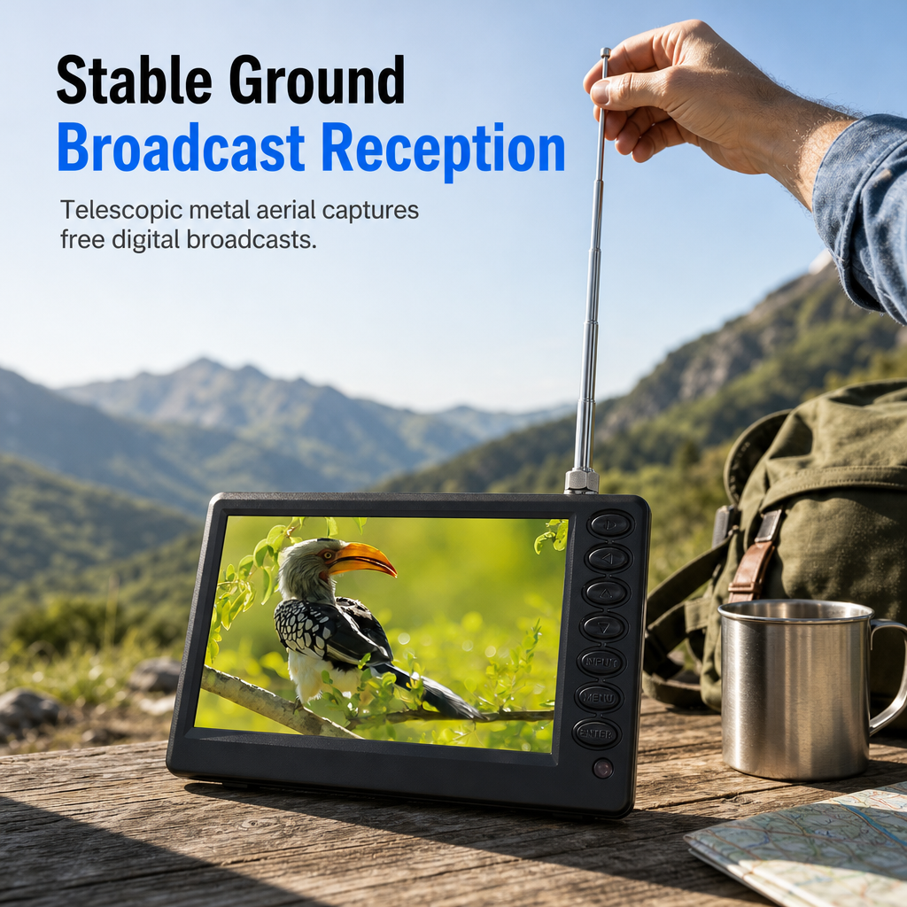 🖤 Black Friday Sale – Up to 50% OFF!📺5-Inch Rechargeable Portable Digital TV – A Handy Little Screen for Home & Campervan