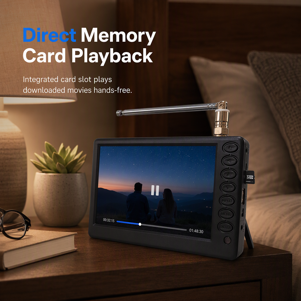 🖤 Black Friday Sale – Up to 50% OFF!📺5-Inch Rechargeable Portable Digital TV – A Handy Little Screen for Home & Campervan