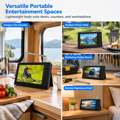 🖤 Black Friday Sale – Up to 50% OFF!📺5-Inch Rechargeable Portable Digital TV – A Handy Little Screen for Home & Campervan