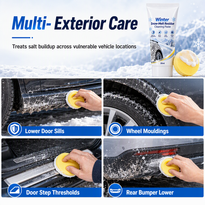 Winter Car Snow Melt Residue Cleaning Paste and Salt Stain Remover for Auto Body with Cleaning Sponge 30ml