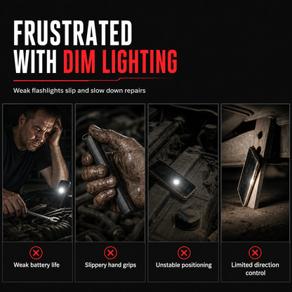 📢📢 50% OFF! Rechargeable LED Work Light – Magnetic Mount & Rotating Hook for Hands-Free Car Repairs 💡🔧