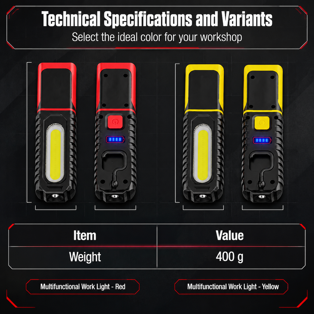 📢📢 50% OFF! Rechargeable LED Work Light – Magnetic Mount & Rotating Hook for Hands-Free Car Repairs 💡🔧