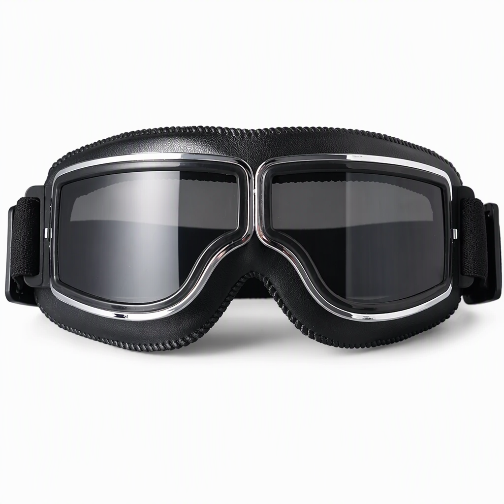 📢📢50% OFF !! ⏰Retro Motorcycle Goggles Vintage Windproof Riding Glasses for Cruiser Helmet and Off-Road Dirt Bike