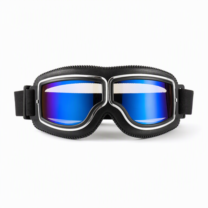 📢📢50% OFF !! ⏰Retro Motorcycle Goggles Vintage Windproof Riding Glasses for Cruiser Helmet and Off-Road Dirt Bike
