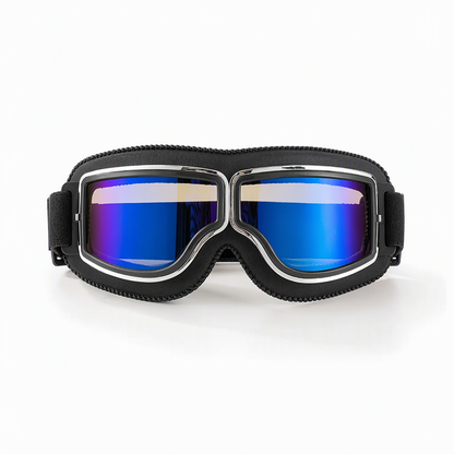 📢📢50% OFF !! ⏰Retro Motorcycle Goggles Vintage Windproof Riding Glasses for Cruiser Helmet and Off-Road Dirt Bike
