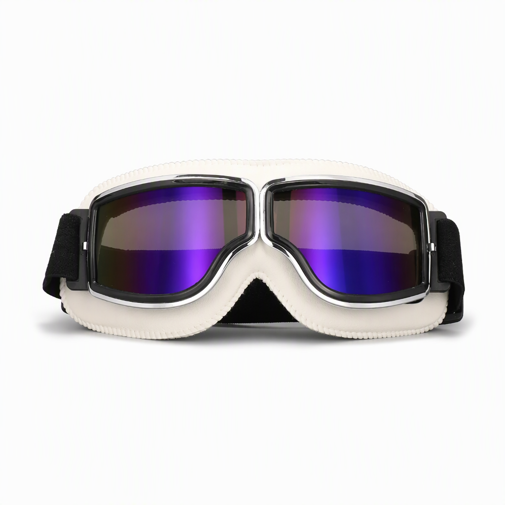 📢📢50% OFF !! ⏰Retro Motorcycle Goggles Vintage Windproof Riding Glasses for Cruiser Helmet and Off-Road Dirt Bike