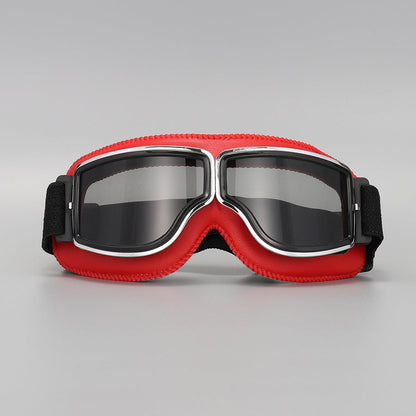 📢📢50% OFF !! ⏰Retro Motorcycle Goggles Vintage Windproof Riding Glasses for Cruiser Helmet and Off-Road Dirt Bike