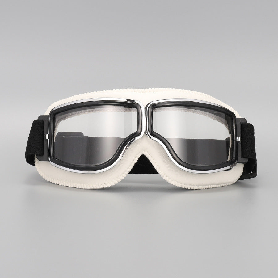 📢📢50% OFF !! ⏰Retro Motorcycle Goggles Vintage Windproof Riding Glasses for Cruiser Helmet and Off-Road Dirt Bike