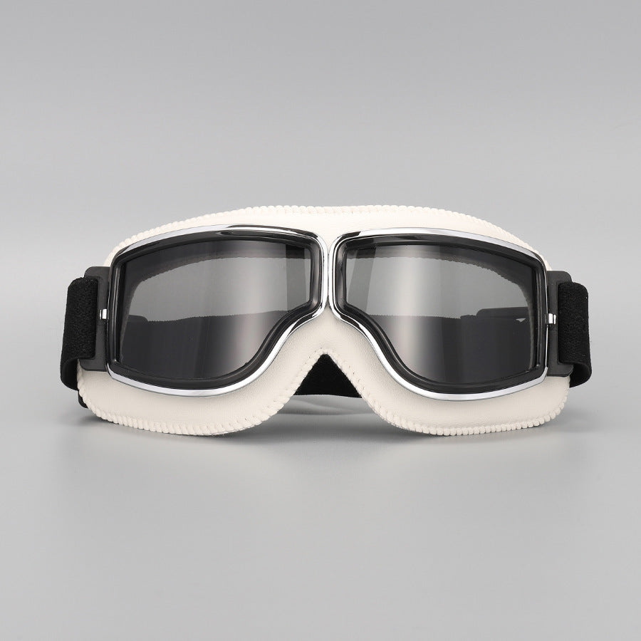 📢📢50% OFF !! ⏰Retro Motorcycle Goggles Vintage Windproof Riding Glasses for Cruiser Helmet and Off-Road Dirt Bike