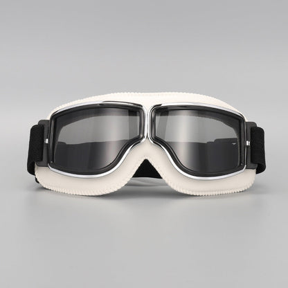 📢📢50% OFF !! ⏰Retro Motorcycle Goggles Vintage Windproof Riding Glasses for Cruiser Helmet and Off-Road Dirt Bike