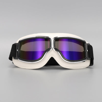📢📢50% OFF !! ⏰Retro Motorcycle Goggles Vintage Windproof Riding Glasses for Cruiser Helmet and Off-Road Dirt Bike