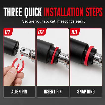 Quick Installation Electric Wrench Socket Retaining Clips