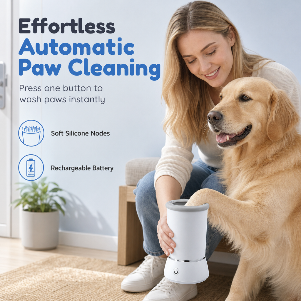 Automatic Electric Paw Cleaner for Dogs and Cats