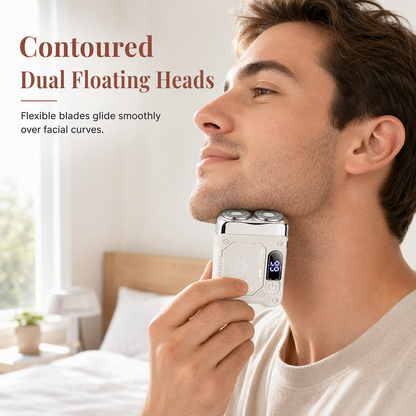 Shave Smooth On The Go Instantly! Pocket Dual-Head Electric Shaver