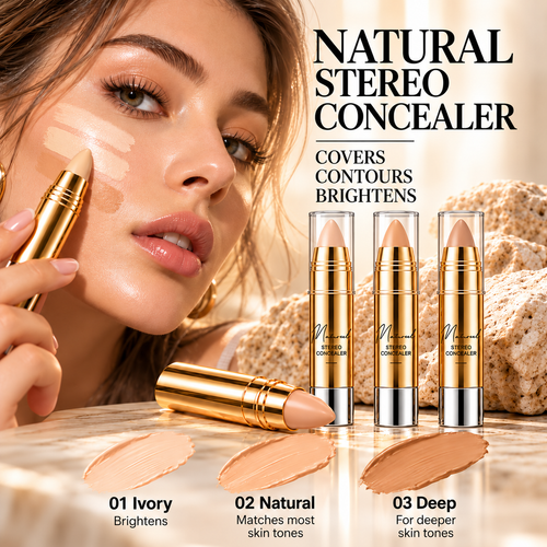 🎨 3-in-1 Concealer Stick | Cover, Brighten & Define