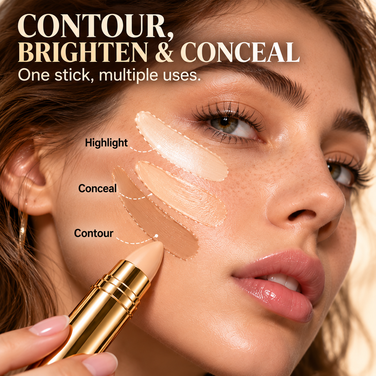 🎨 3-in-1 Concealer Stick | Cover, Brighten & Define