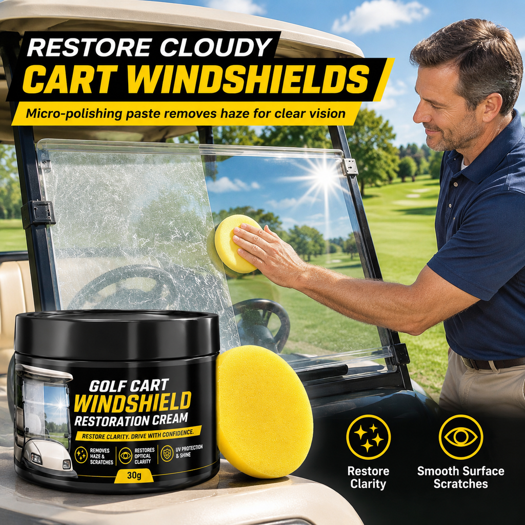 Golf Cart Windshield Scratch Repair Paste with Sponge