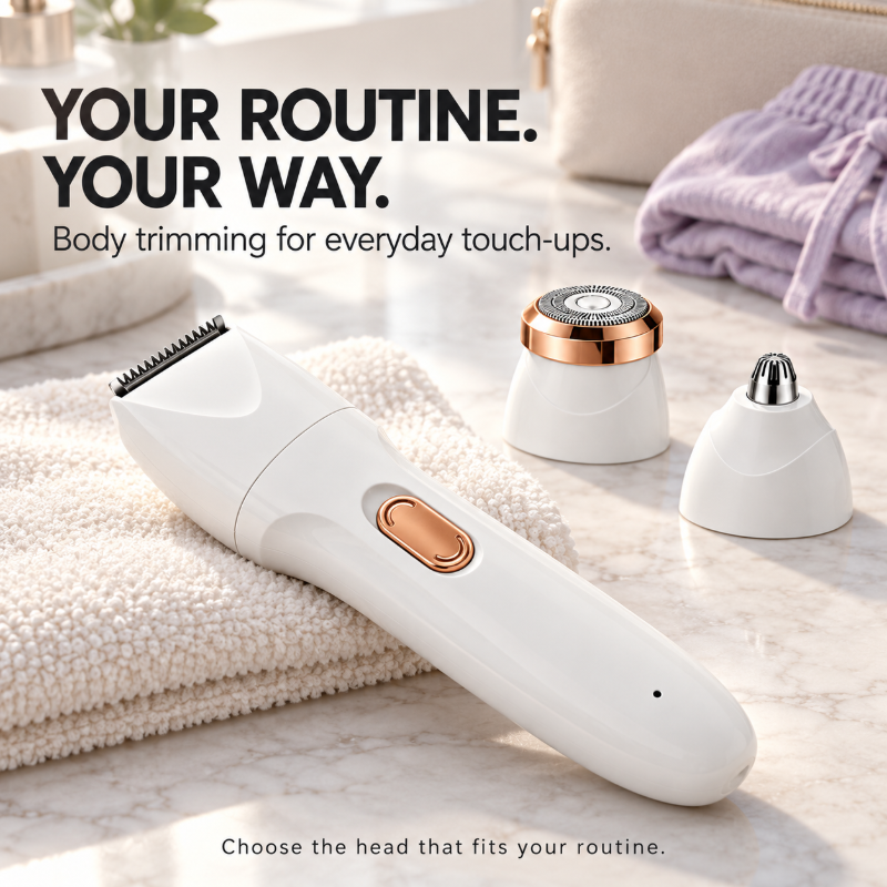 Multifunctional 3-in-1 Rechargeable Electric Trimmer, Suitable for Both Men and Women