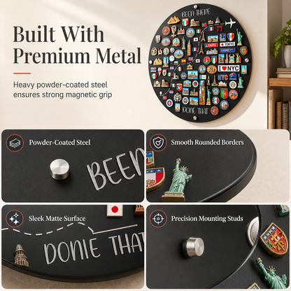 Travel Magnet Board and Souvenir Magnet Display Board for Wall Decor