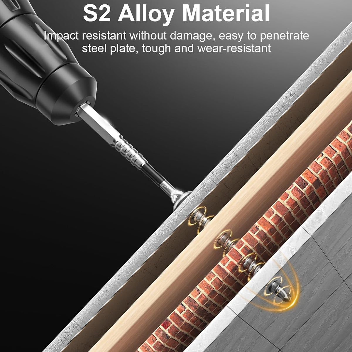 12-Piece Magnetic Impact Screwdriver Bit Set - image 3