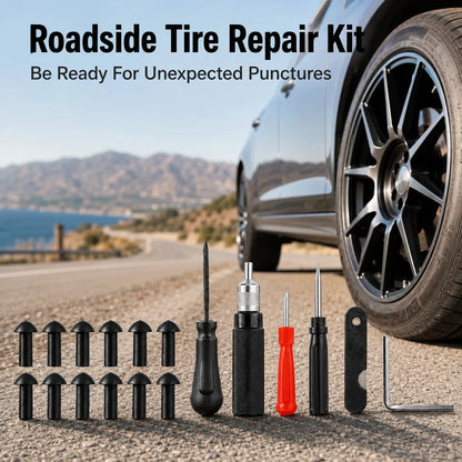 Mushroom Tire Puncture Repair Kit in Leather Case – product image 3