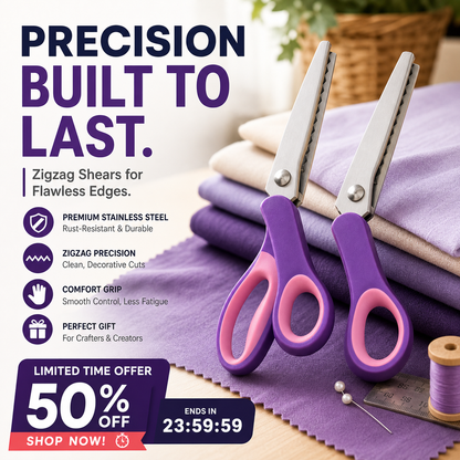 ⏳🔥LIMITED-TIME 50% OFF! ⏰Multipurpose Pinking Shears Serrated Scissors