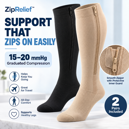 All-Day Leg Support Compression Socks – 2 Pairs