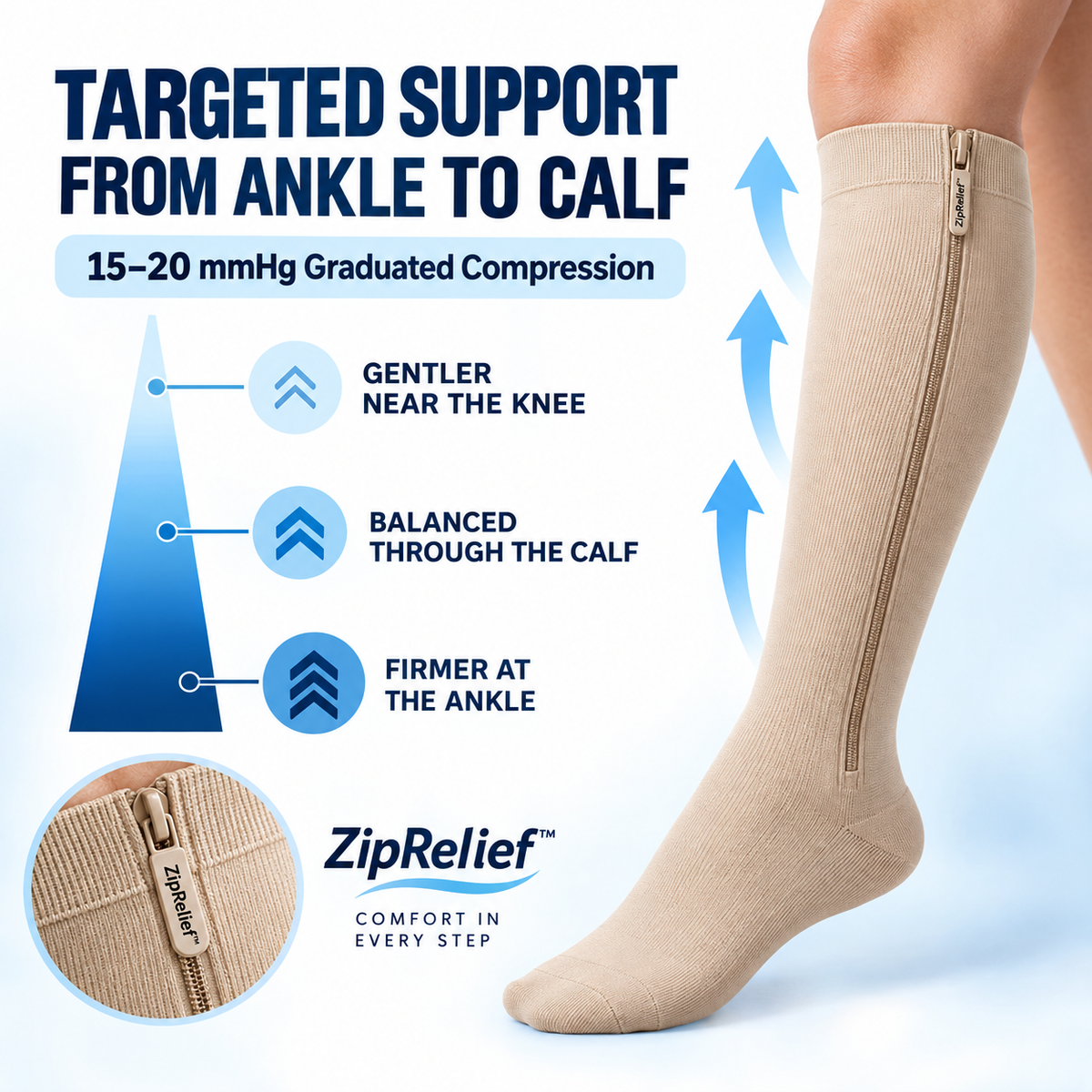 All-Day Leg Support Compression Socks – 2 Pairs