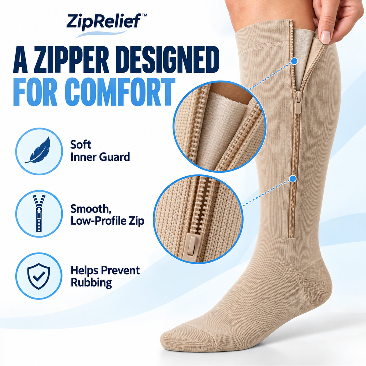All-Day Leg Support Compression Socks – 2 Pairs