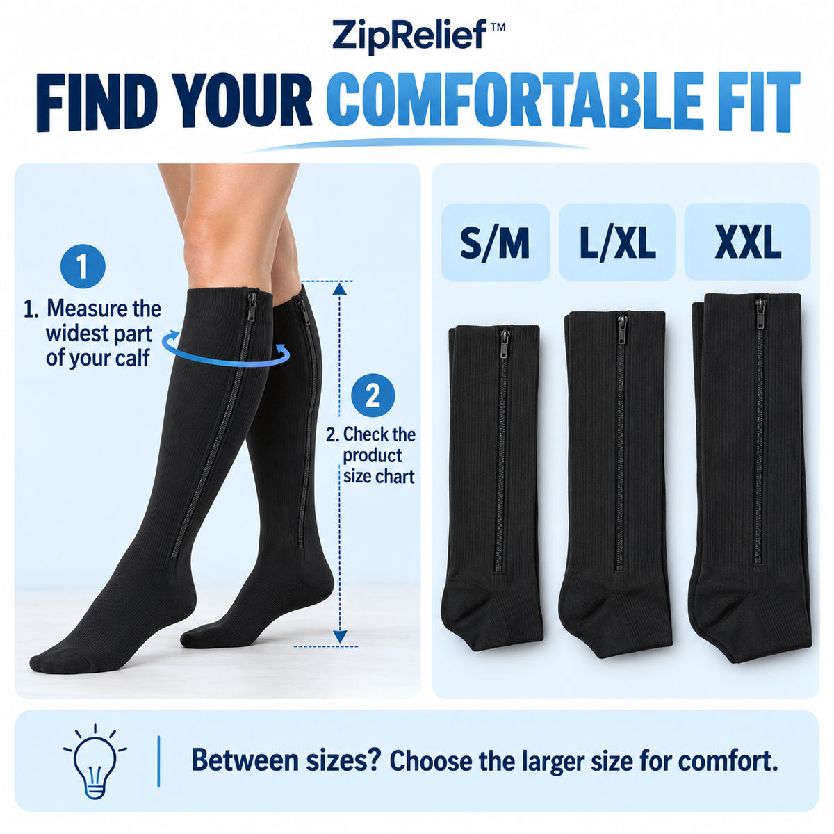 All-Day Leg Support Compression Socks – 2 Pairs